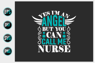 Nurse typographic slogan design vector.