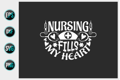 Nurse typographic slogan design vector.