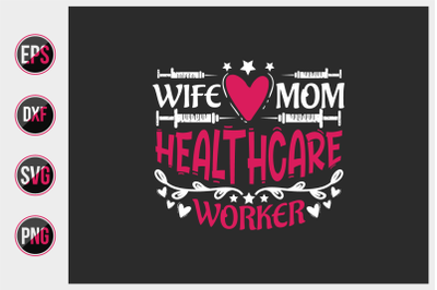 Nurse typographic slogan design vector.