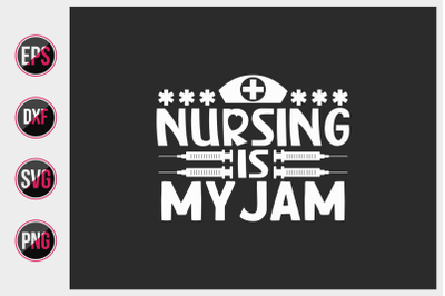 Nurse typographic slogan design vector.