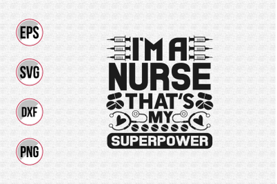 Nurse typographic slogan design vector.