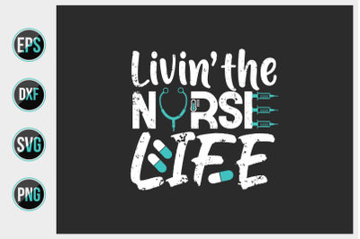 Nurse typographic slogan design vector.