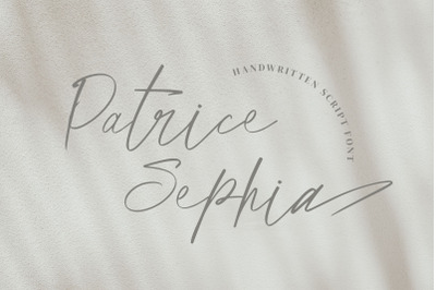 Patrice Sephia - Script Font