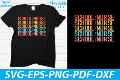 School Nurse Design Nursing Sublimation