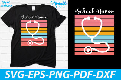 Vintage School Nurse T-shirt Sublimation