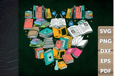 Heart Love Books Literary Gift Idea