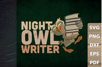 Funny Designs Night Owl Writer