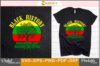 Black History Vector Tree Design Svg Eps