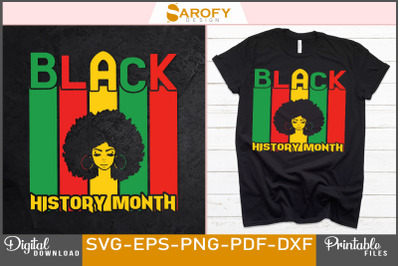 Vintage Black History Month Design Svg
