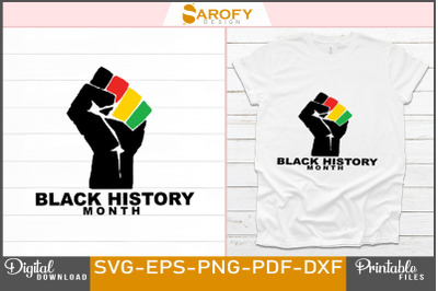 Black History Month Vector Black Hand