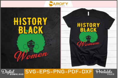 History black Women design svg png