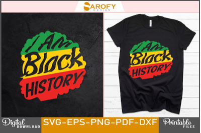 Black history month t-shirt design svg