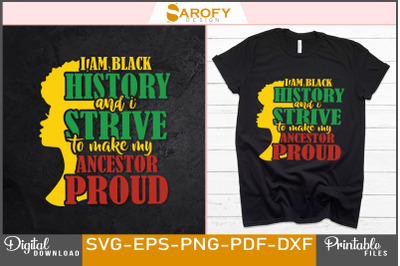 Black History Month T-shirt Design Svg