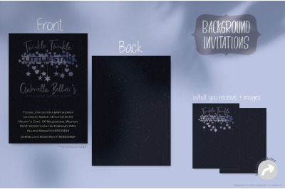 Twinkle Star | Blue Invitation Template
