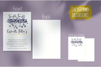 Twinkle Star | White Invitation Template