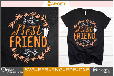 Best friend Friendship day t-shirt design