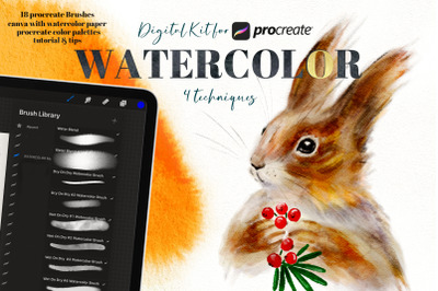 Watercolor Brushes and Paper for Procreate.&nbsp;