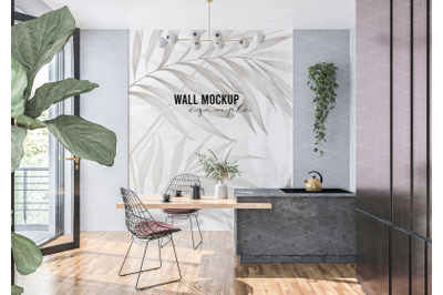 Wall mockup&2C; Wall paper mockup