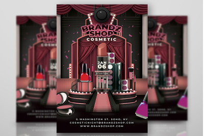 Make Up And Cosmetics Beauty Shop Flyer