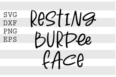 Resting burpee face SVG