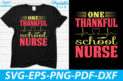 School Nurse Design Thankful Nurse Shirt