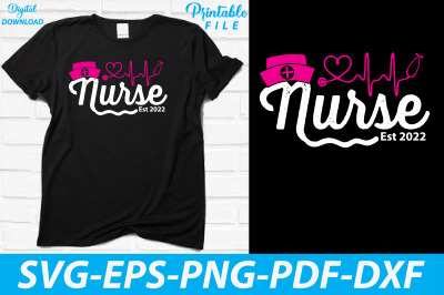 School Nurse Est 2022 T-shirt Design