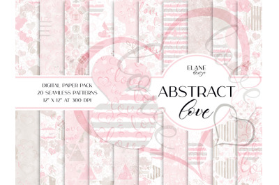 Abstract Love Digital Paper Pack