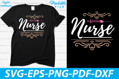 Nurse T-shirt Sublimation Design Print
