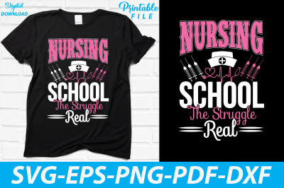 School Nursing T-shirt Design Syringes