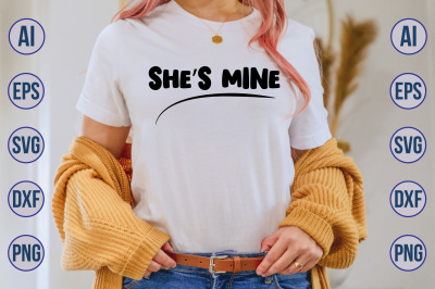 She is Mine svg cut file