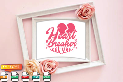 Heart Breaker Svg Cut file