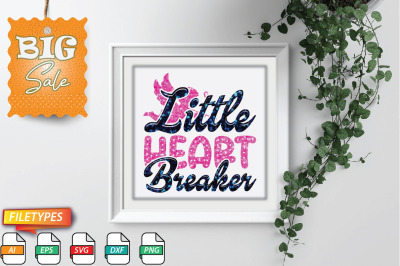 Little Heart Breaker Svg Cut file