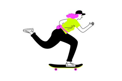 Outdoors activity on skateboard