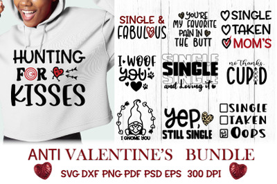 Anti Valentine Bundle. Funny Valentine Bundle SVG.