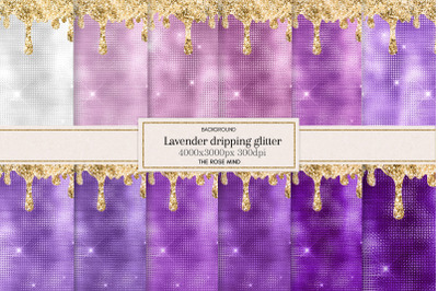 Lavender Dripping Glitter