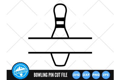 Bowling Pins Monogram SVG | Bowling Ball Cut File | Bowling Alley SVG