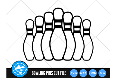 Bowling Pins SVG | Bowling Ball Cut File | Bowling Pins SVG