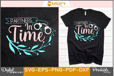Partners in Time Friends T-shirt Design
