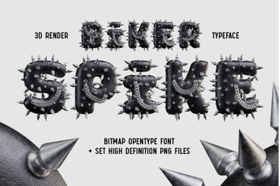 Biker Spike bitmap font