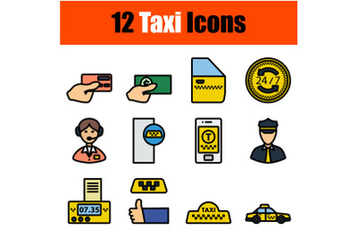 Taxi Icon Set