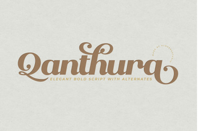 Qanthura | Elegant bold script
