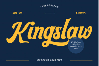 Kingslaw Vintage Display Handwritten Font