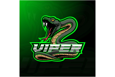 Green viper snake&amp;nbsp;esport mascot logo