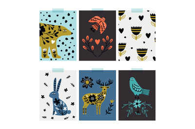 Wild animals cards