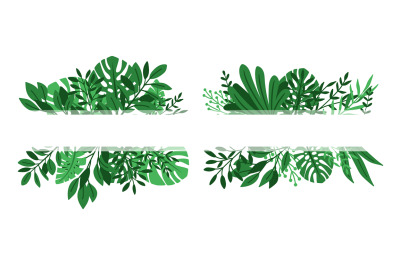 Tropical leaves banners