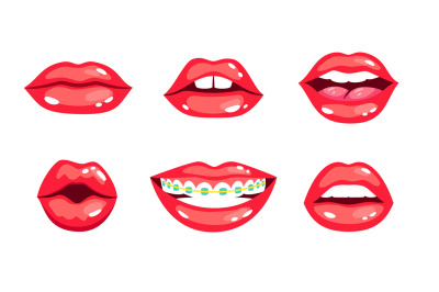 Female lips set