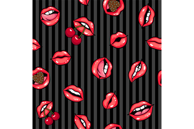 Sexy lips seamless pattern