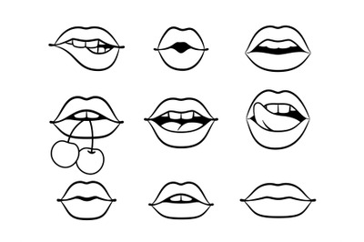 Contours of lips