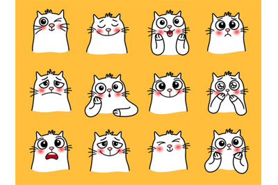 Cat character stickers