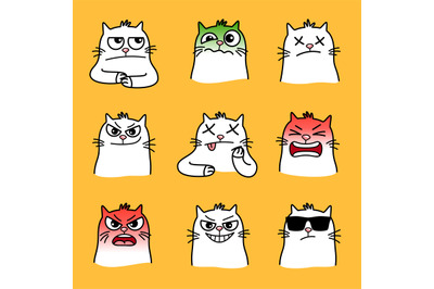 Angry cats smiles